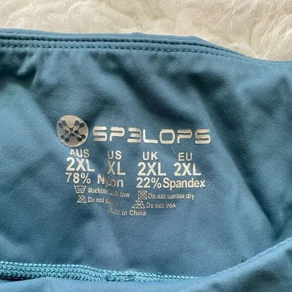 SP3LOPS Blue High Waisted Yoga Pants Size XL - Picture 3 of 3